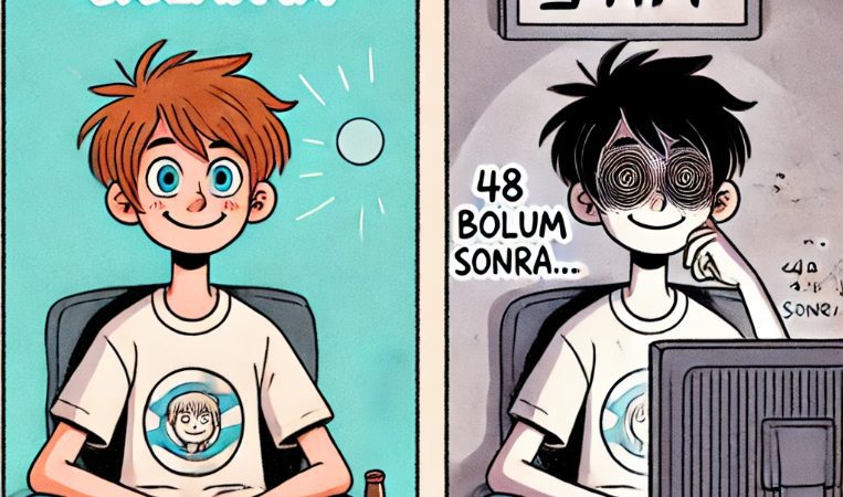 Yeni bir animeye başlayan animeci